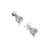 Pina colada | Or Blanc Vermeil | Boucles d'oreilles ananas diamant CZ